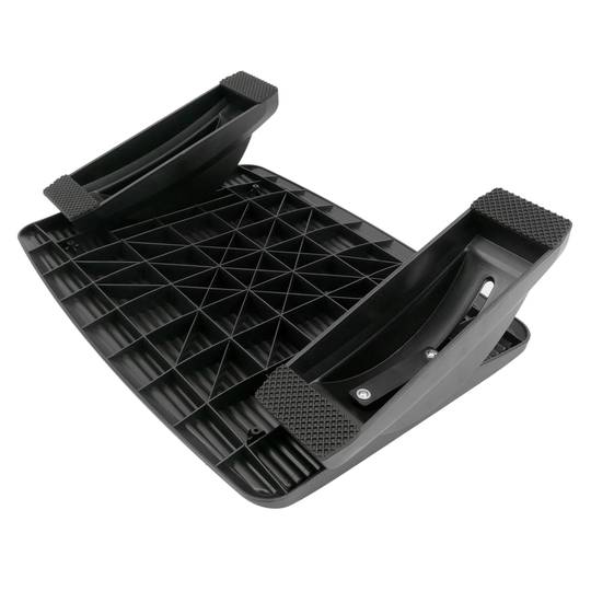 Repose-pieds avec plateau réglable en plastique noir 450 x 350 mm