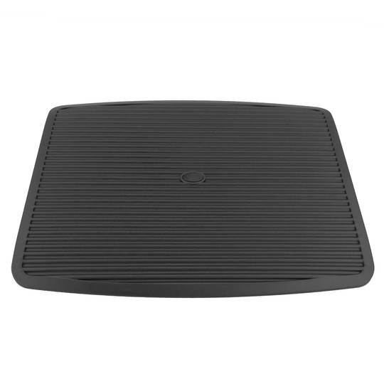 Repose-pieds avec plateau réglable en plastique noir 450 x 350 mm