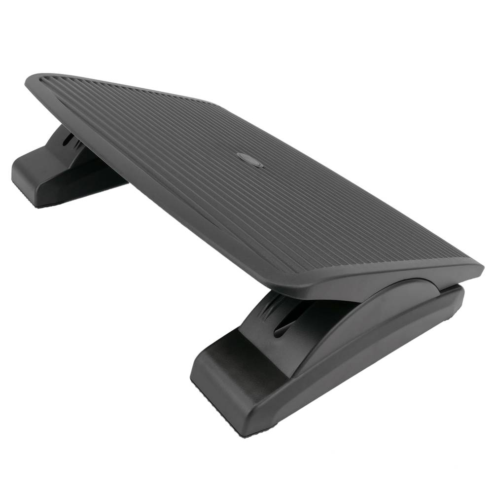 Repose-pieds avec plateau réglable en plastique noir 450 x 350 mm