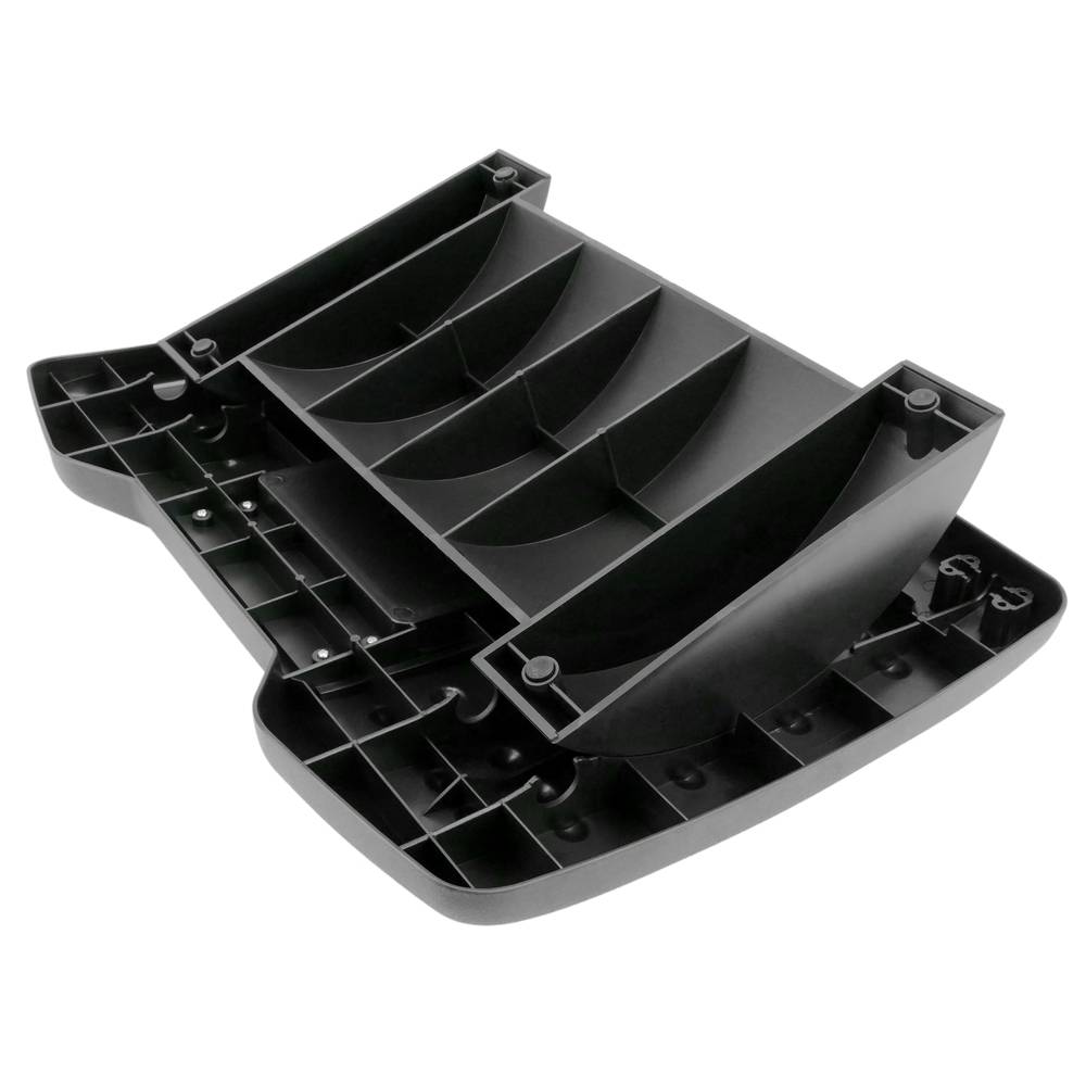 Reposapso com plataforma ajustável de plástico preto 455 x 330 mm com massagem