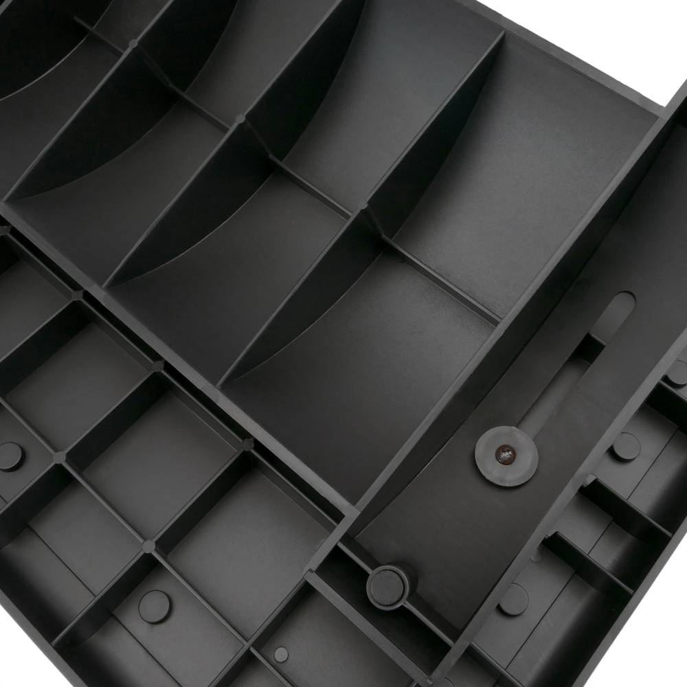 Podnóżek z regulowaną platformą z czarnej gumy 448 x 335 mm z tworzywa sztucznego