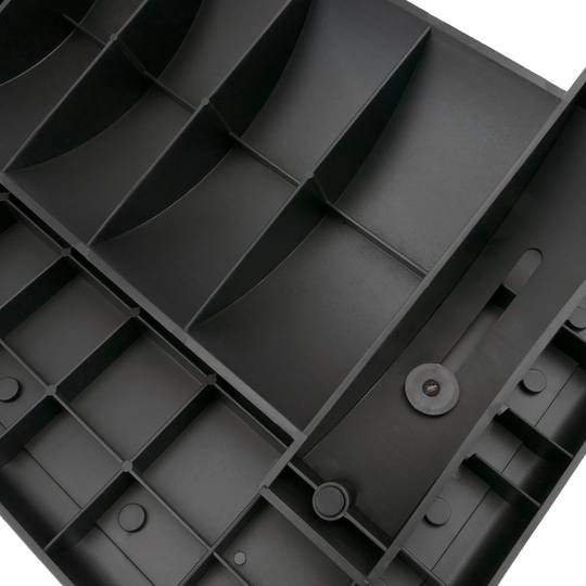 Podnóżek z regulowaną platformą z czarnej gumy 448 x 335 mm z tworzywa sztucznego