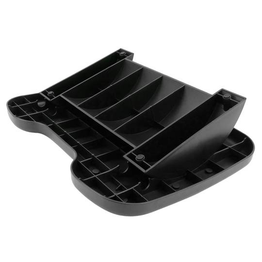 Repose-pieds avec plateau réglable en plastique noir 460 x 340 mm gomme