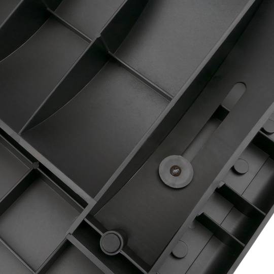 Repose-pieds avec plateau réglable en plastique noir 460 x 340 mm gomme