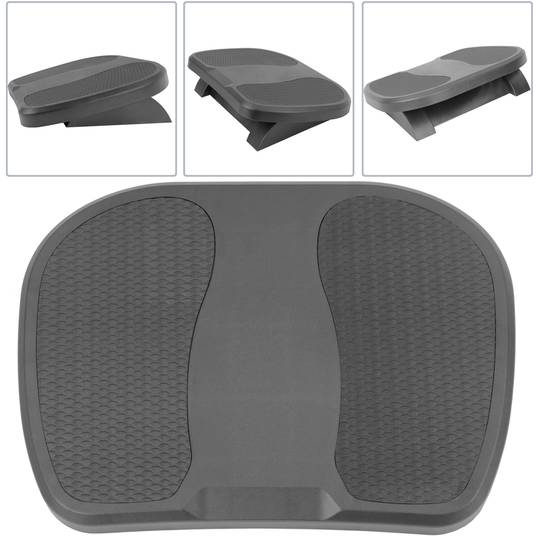 Footrest with adjustable platform of black color plastic 450 x 330 mm