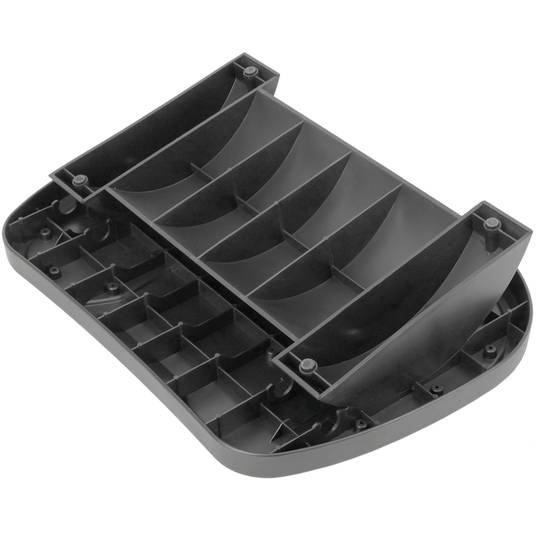 Footrest with adjustable platform of black color plastic 450 x 330 mm