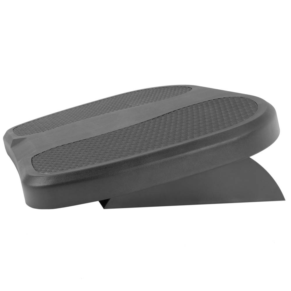 Footrest with adjustable platform of black color plastic 450 x 330 mm
