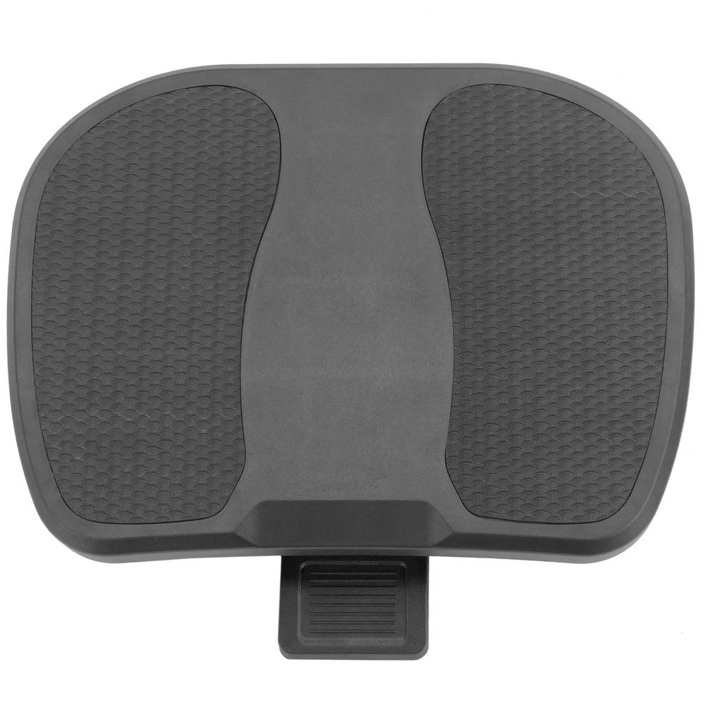 Poggiapiedi con piattaforma regolabile in plastica nera 450 x 330 mm con 3 altezze