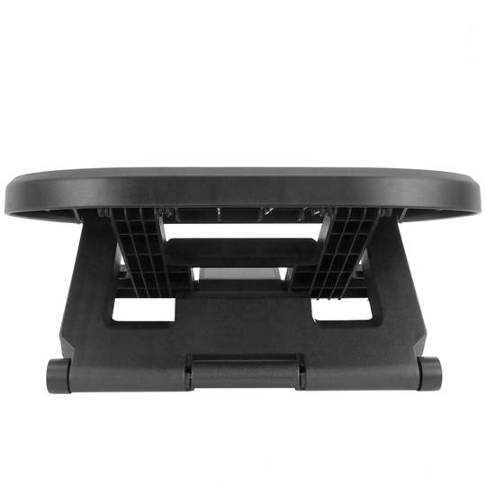 Poggiapiedi con piattaforma regolabile in plastica nera 450 x 330 mm con 3 altezze