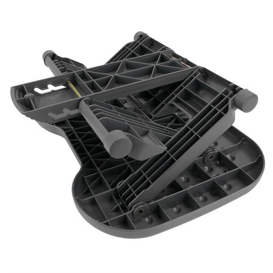 Footrest with adjustable platform of black color 460 x 340 mm 3 levels