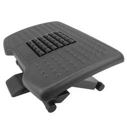 Repose-pieds avec plate-forme réglable en plastique noir avec effet de massage 455 x 330 mm 3 niveaux