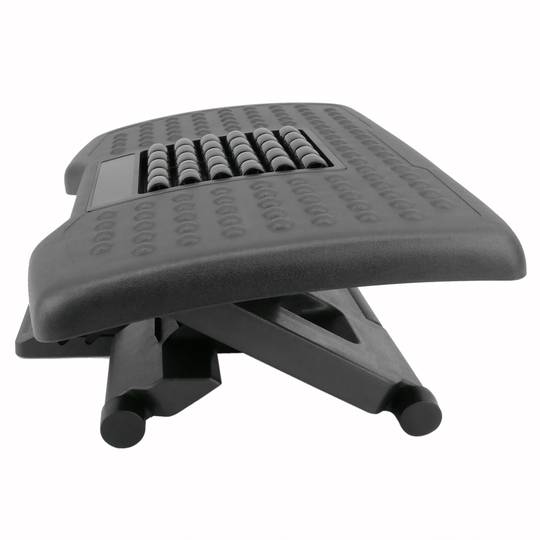 Podnóżek z regulowaną platformą z czarnego plastiku z efektem masażu 455 x 330 mm 3 poziomy