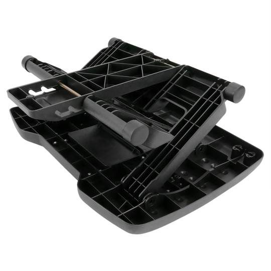 Podnóżek z regulowaną platformą z czarnego plastiku z efektem masażu 455 x 330 mm 3 poziomy