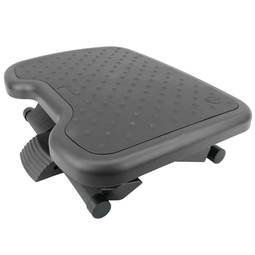 Repose-pieds avec plateau réglable en plastique noir 460 x 340 mm gomme 3 niveaux