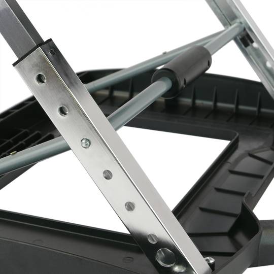Podnóżek z regulowaną czarną plastikową platformą 455 x 330 mm 6 poziomów