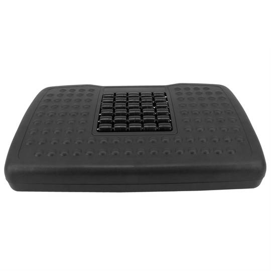 Podnóżek z regulowaną czarną plastikową platformą 455 x 330 mm 6 poziomów
