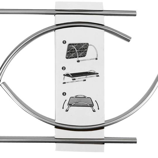 Reposapso com plataforma ajustável de plástico preto 433 x 285 mm