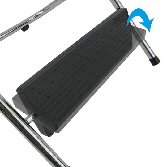 Fußstütze Fußauflage mit verstellbarer Plattform aus schwarzer Farbe Kunststoff 278 x 88 mm 4 Stufen