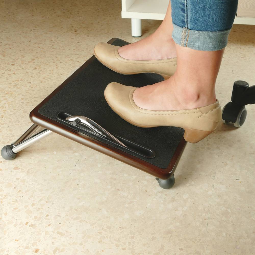 Reposapso com plataforma de madeira ajustável 480 x 310 mm