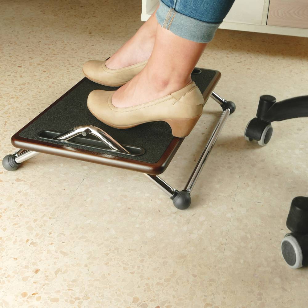 Reposapso com plataforma de madeira ajustável 480 x 310 mm