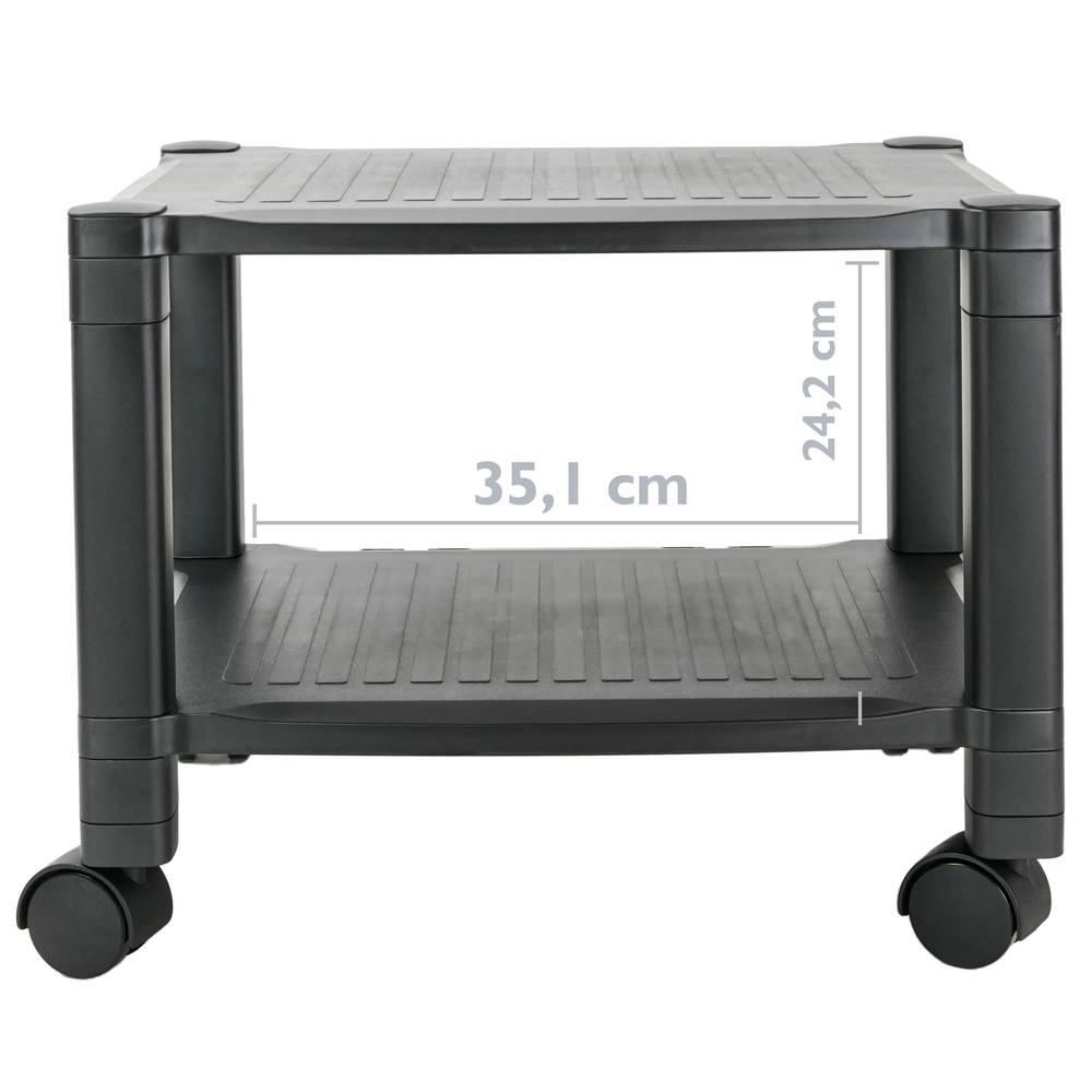 Stolik pomocniczy 2 poziomy do drukarki z kółkami