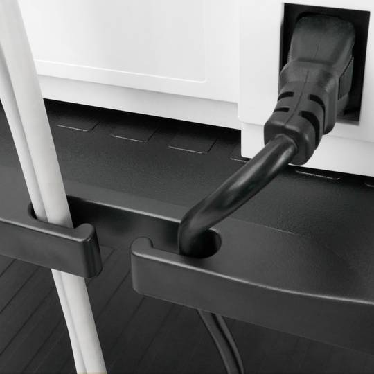 Bandeja de gestión de cables estirable debajo del escritorio organizador de  cables de acero al carbono estante de almacenamiento de cables (negro)
