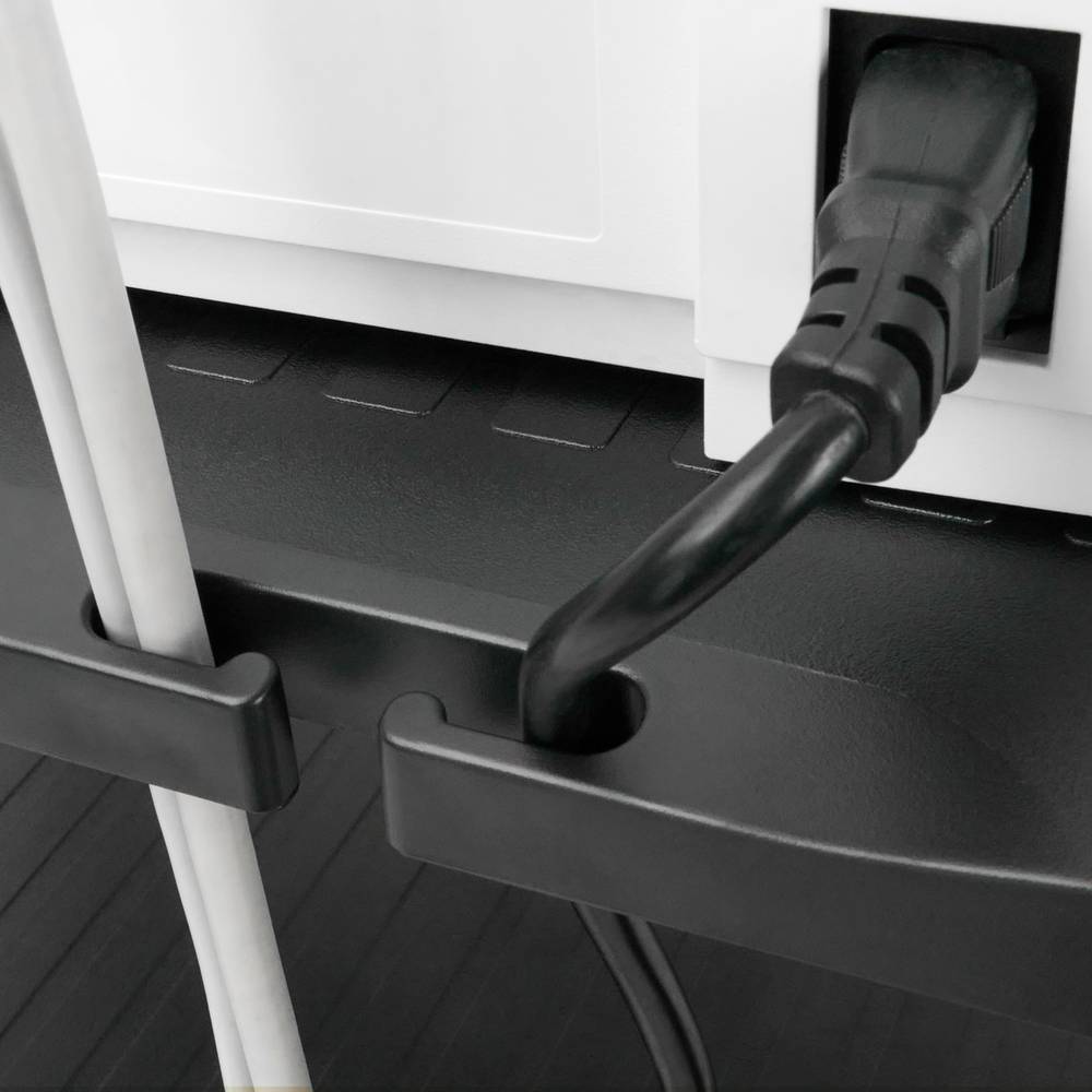 Tavolino 2 livelli per stampante con ruote e cassetto