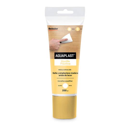Stucco per plastica legno Beissier tubo da 200 ml di Aguaplast 70047-001