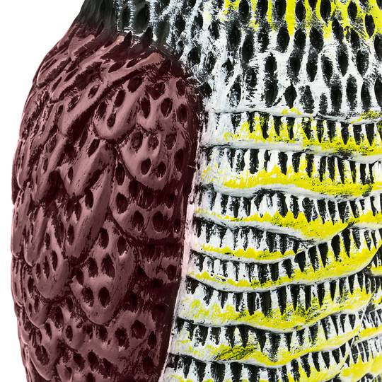 Owl statue bird repeller with sound and LED eyes 38cm female