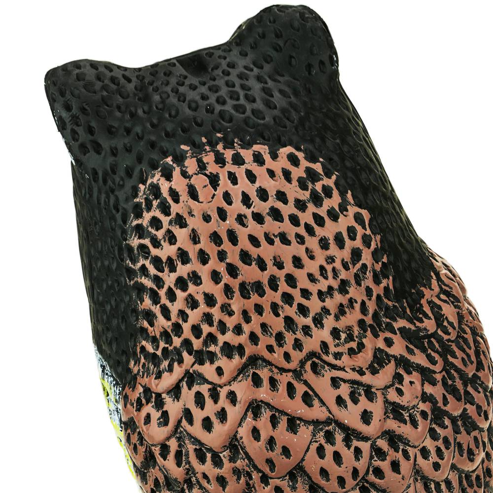 Vogel afstoter uil standbeeld type met geluid en reflecterende ogen 40cm vrouwelijk