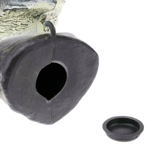 Vogelscheuche Eule Figur mit Reflektoraugen 40cm mann