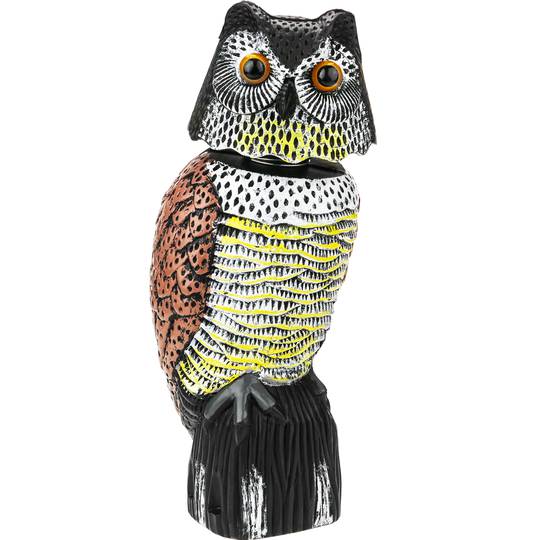 مهرجان خنزيرة مصيبة  Scarecrow owl figure with reflective eyes 40cm female - Cablematic