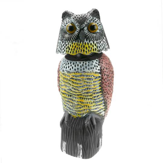 Scarecrow owl figure with reflective eyes 40cm female