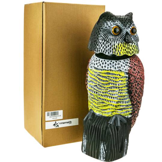 Scarecrow owl figure with reflective eyes 40cm female