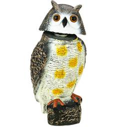 Statua di gufo tipo repellente per uccelli con suono 40 cm maschio