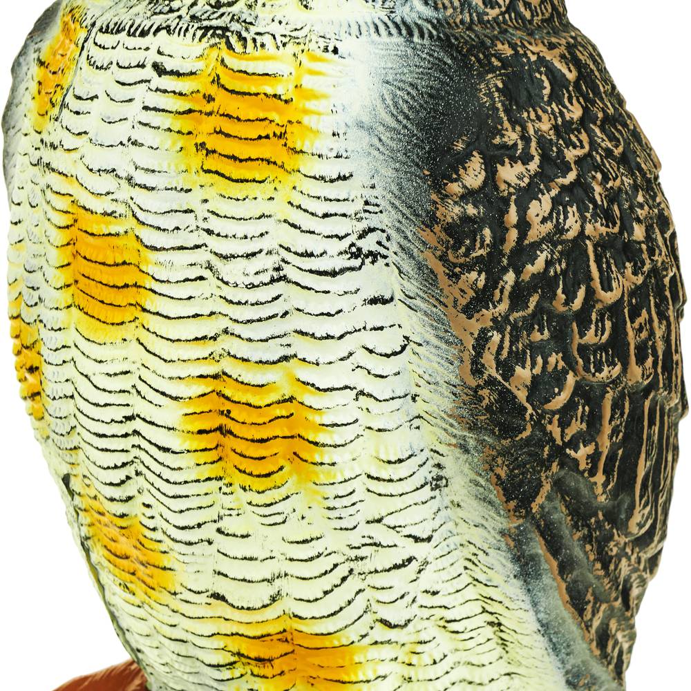 Statua di gufo tipo repellente per uccelli con suono 40 cm maschio -  Cablematic