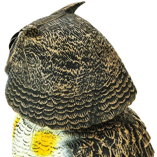 Vogel afstoter uil standbeeld type met geluid 40cm mannelijk