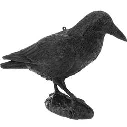 Repellente per uccelli tipo statua corvo in piedi 16 x 45 cm