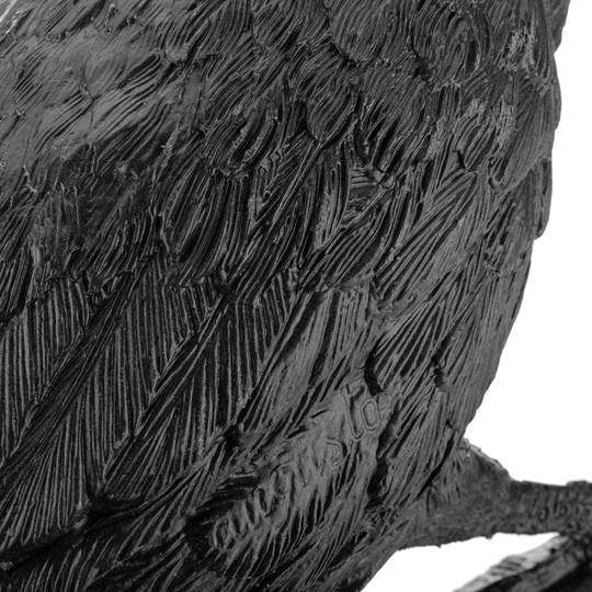Repelente de pássaros tipo estátua corvo em pé 16 x 45 cm