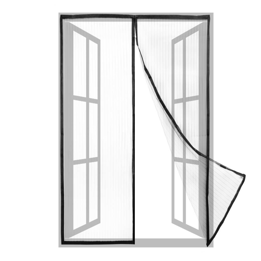Ventana de puerta con mosquitera magnética, 100x210 cm, ventana