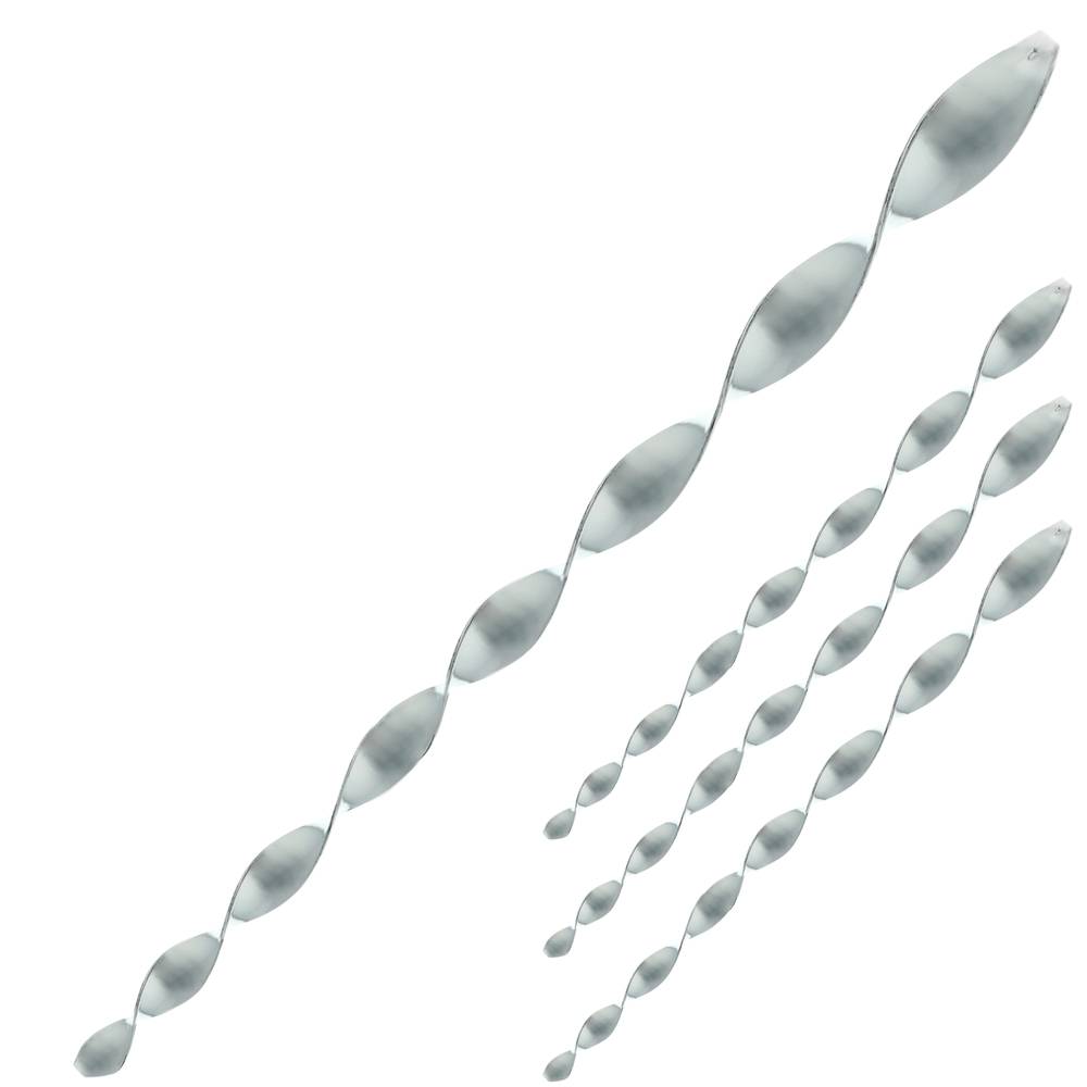Spaventapasseri Barra spirale appesa spauracchio dell'uccello 50cm che ruotano 360º 4-pack