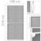 Mosquito net door max 100 x 210 cm white aluminum