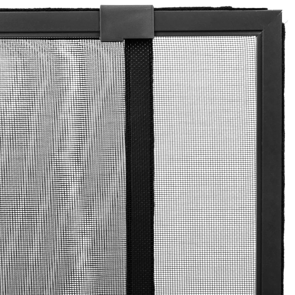 Schiebe-Moskitonetz für Fenster 50 cm x max 142 cm schwarz Aluminium -  Cablematic