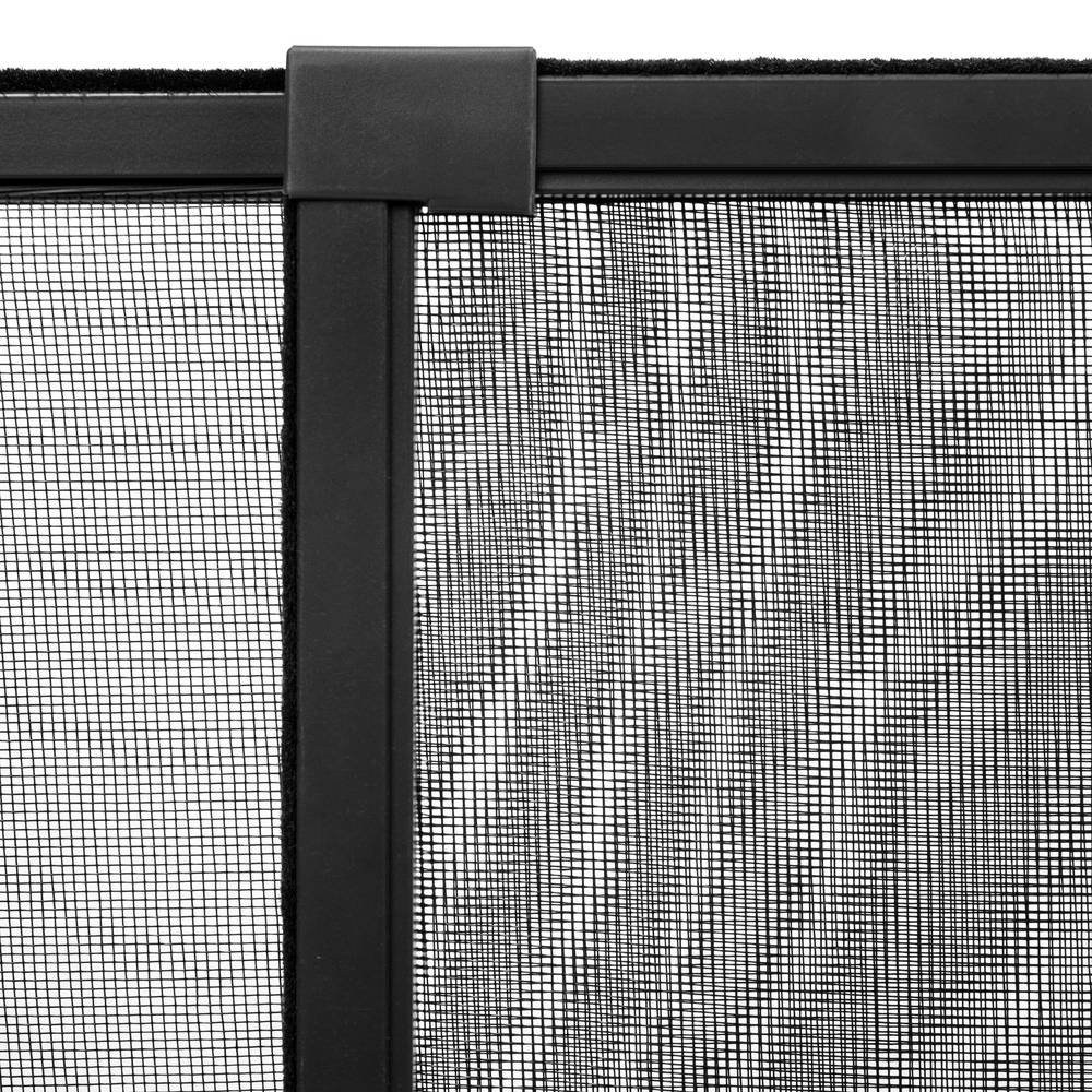 PrimeMatik Moustiquaire coulissante pour fenêtre 50 cm x Max 142 cm Aluminium Blanc 