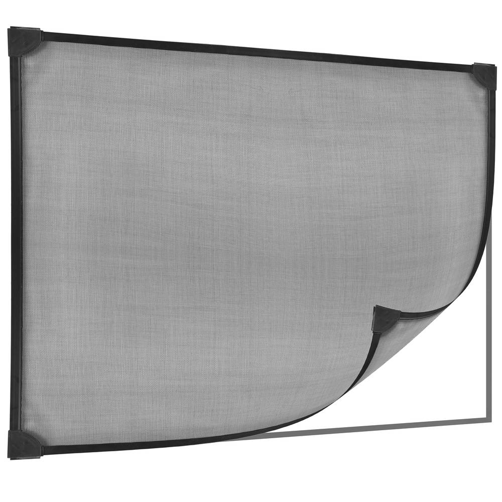 titel Deter dosis Klamboe voor raam max. 100 x 120 cm magnetisch zwart flexibel PVC -  Cablematic