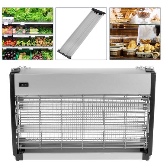 Destructeur d'insectes électrique professionnel à 2 tubes 15W UV 30W