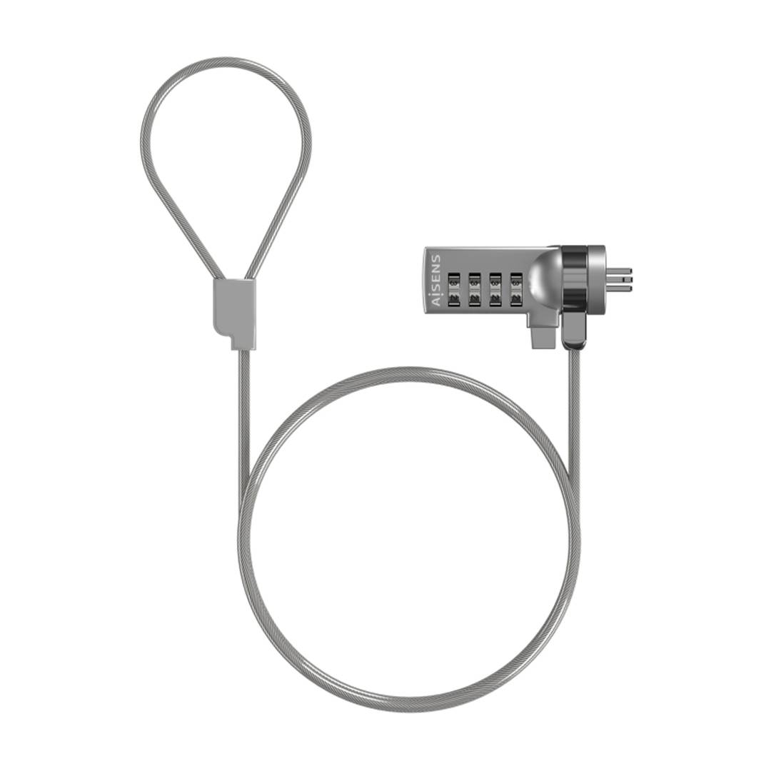 Beveiligingskabel met cijferslot voor monitor 1,5m Aisens ASLK-D40N01-SL