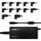 Aisens ASLC-90WAUTO-BK Chargeur noir 90W avec 12 connecteurs USB-A et QC3.0