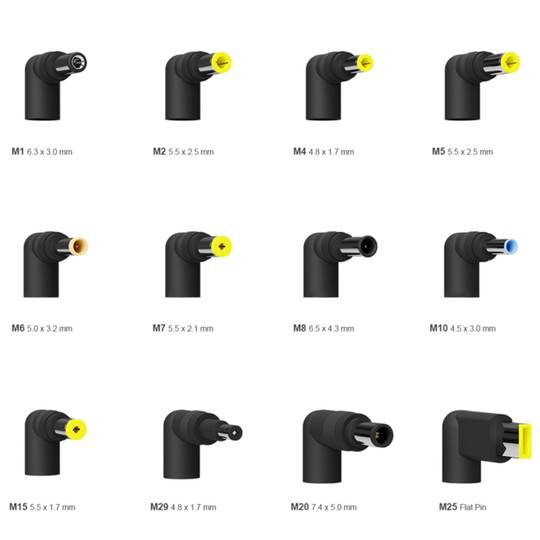 Aisens ASLC-90WAUTO-BK Chargeur noir 90W avec 12 connecteurs USB-A et QC3.0
