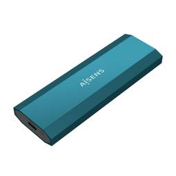 Caixa externa M.2 NGFF para SSD SATA/NVMe para USB 3.1 azul Aisens ASM2-019BLU
